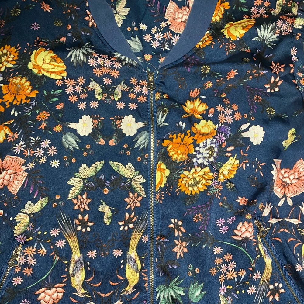 Floral zip up